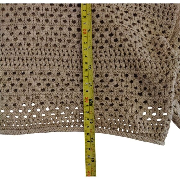 Sincerely Jules Cropped Beige Knit Hoodie Sweater Womens S. NWT. - Picture 6 of 6